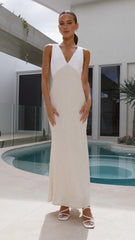 Dae Maxi Dress - White/Natural