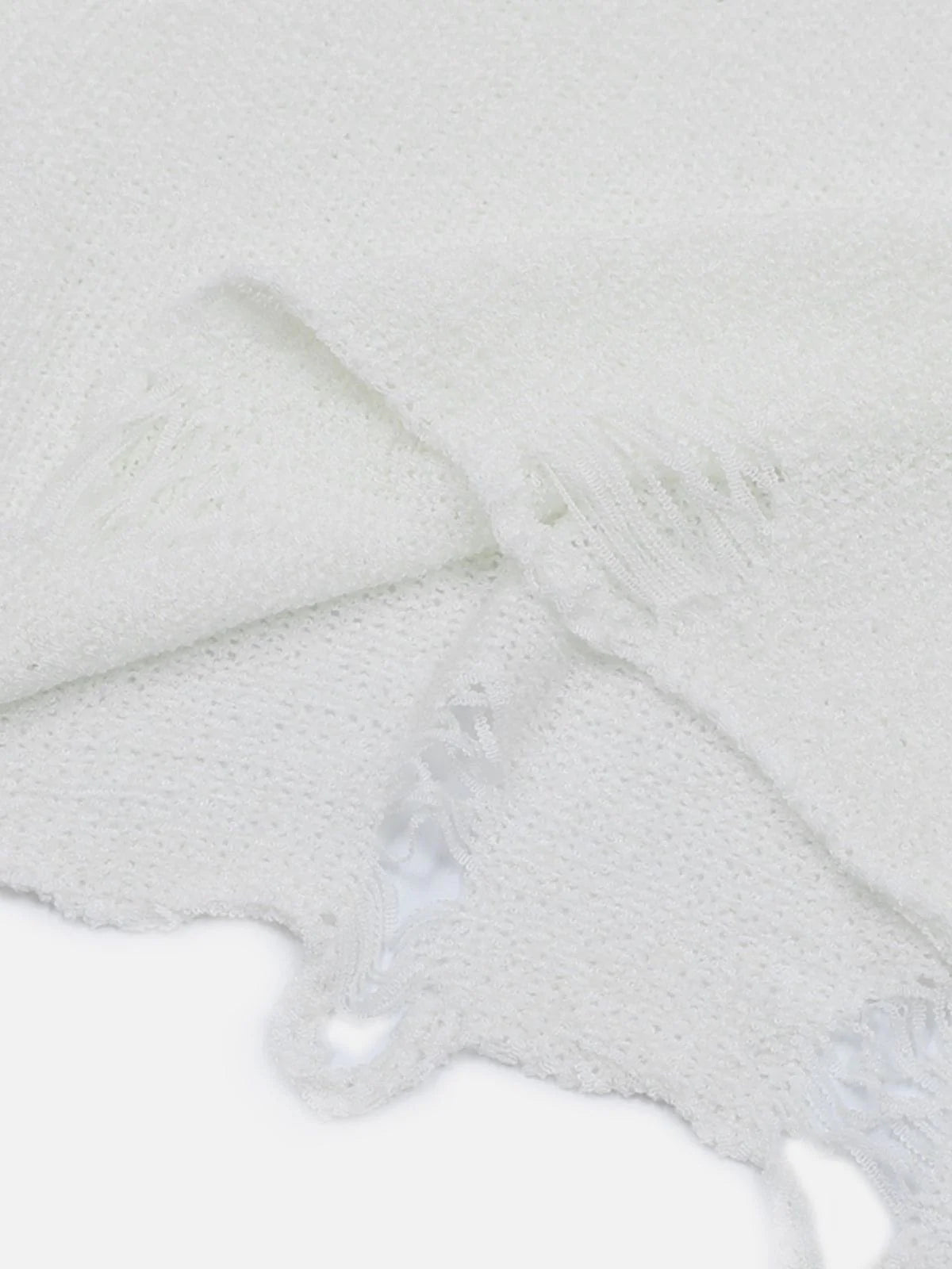 Aelfric Eden Distressed Off-The-Shoulder Boxy Sweater