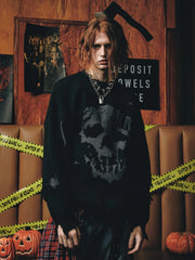 Aelfric Eden Distressed Skull Sweater