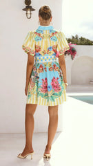 Talisha Mini Dress - Positano Blue