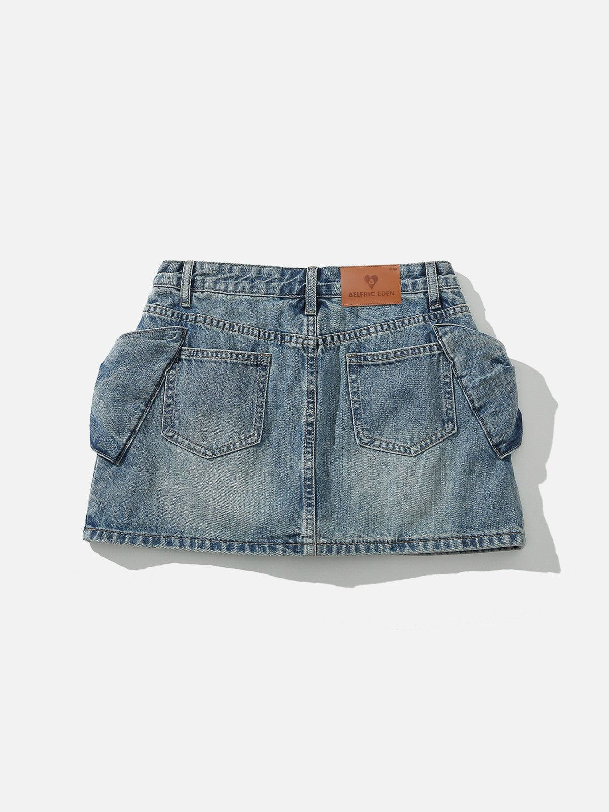 Aelfric Eden Bow Washed Denim Skirt
