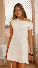Robin Off Shoulder Mini Dress - Cream