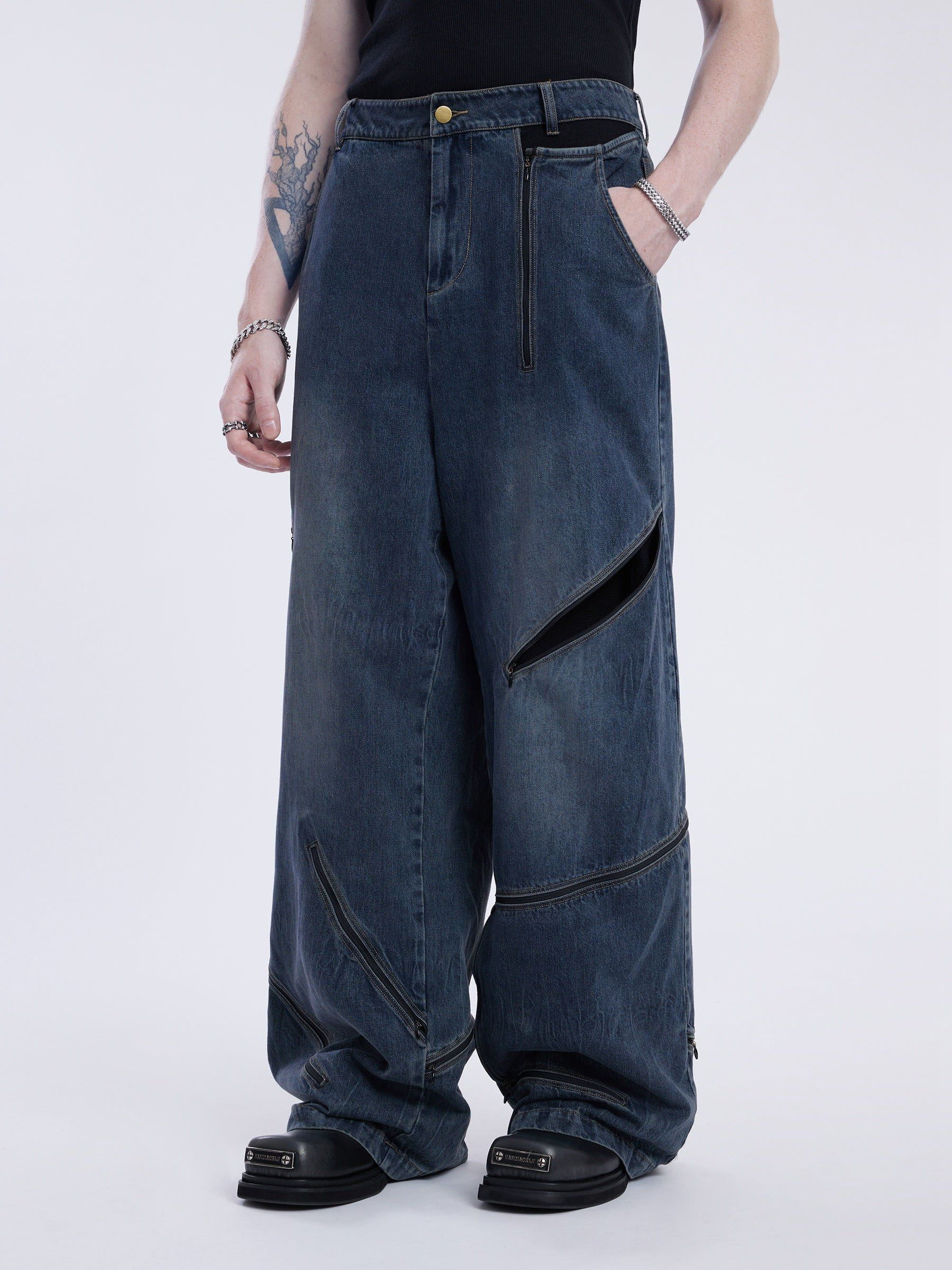 City Of Love Multi-Zipper Jeans