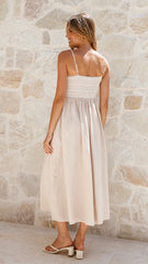 Kinsley Midi Dress - Beige