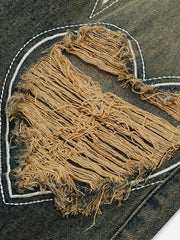 Aelfric Eden Star Heart Distressed Loose Jeans
