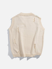 Aelfric Eden Bandage Hole Irregular Hem Sweater Vest