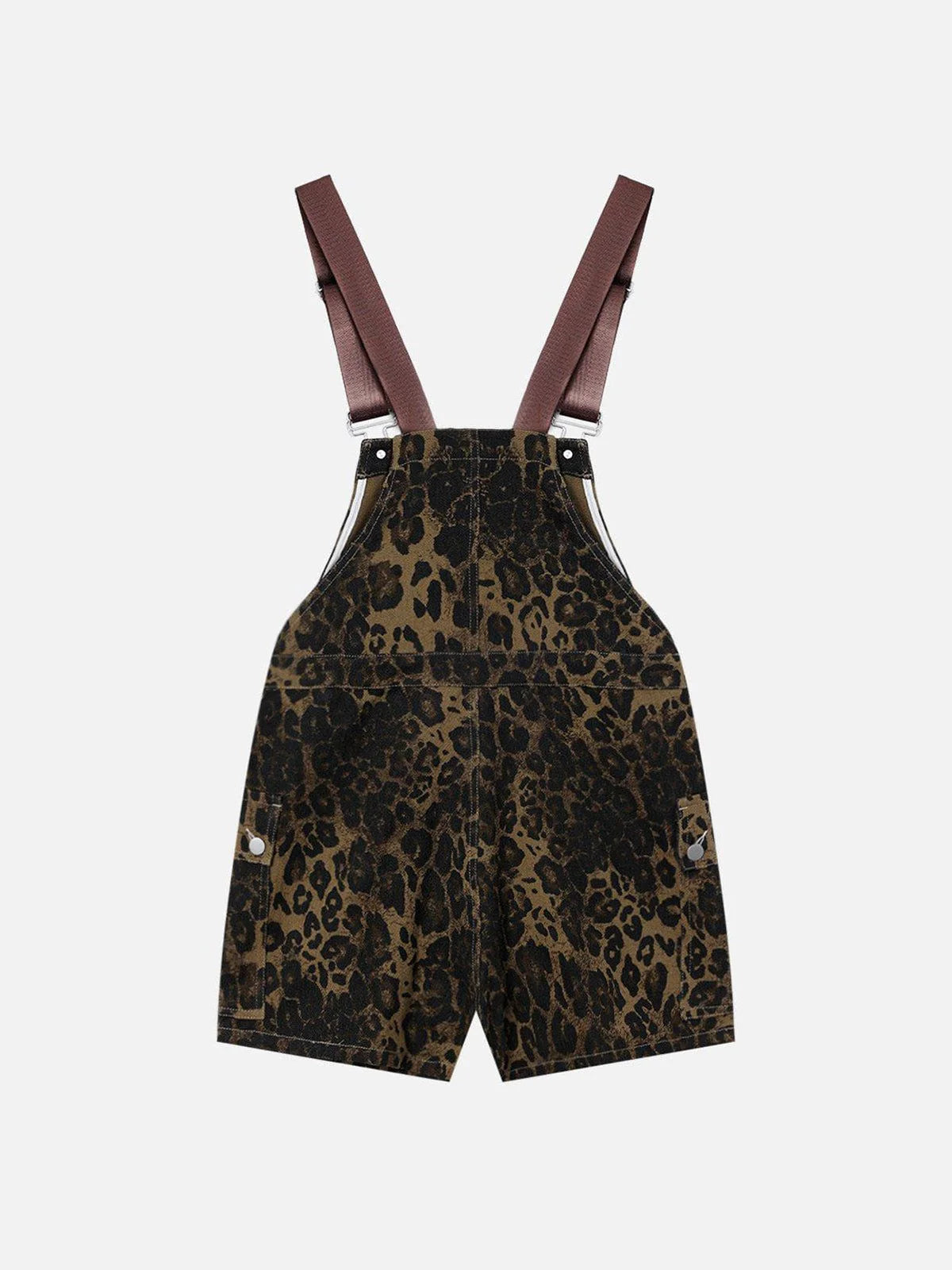 Aelfric Eden Leopard Print Overall Shorts