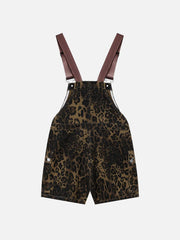 Aelfric Eden Leopard Print Overall Shorts