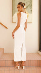 Sarsha Boatneck Maxi Dress - White