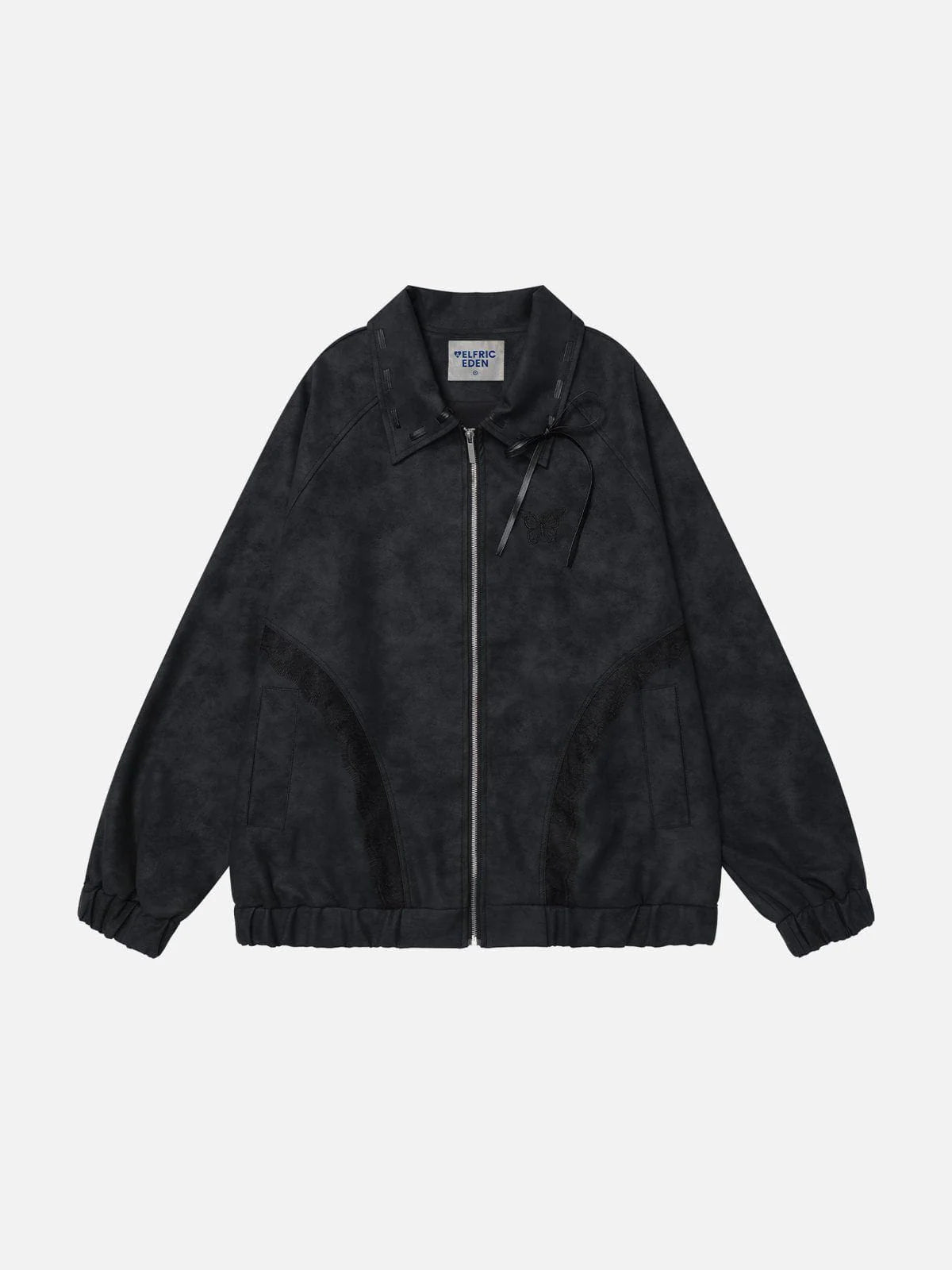 Aelfric Eden Lace Patchwork Faux Leather Jacket