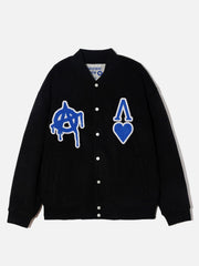 Aelfric Eden Patchwork Embroidery Varsity Jacket