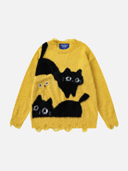 Aelfric Eden Color Blocking Cat Sweater