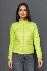 Geaca subtire fara gluga - GIULIA - Galben Neon