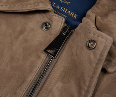 Paul & Shark Brown Suede Aqua Leather Jacket