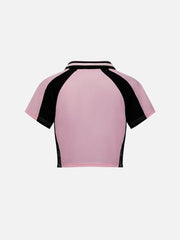 Aelfric Eden Mesh Patchwork Polo Tee