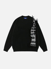 Aelfric Eden Fringe Letter Jacquard Sweater