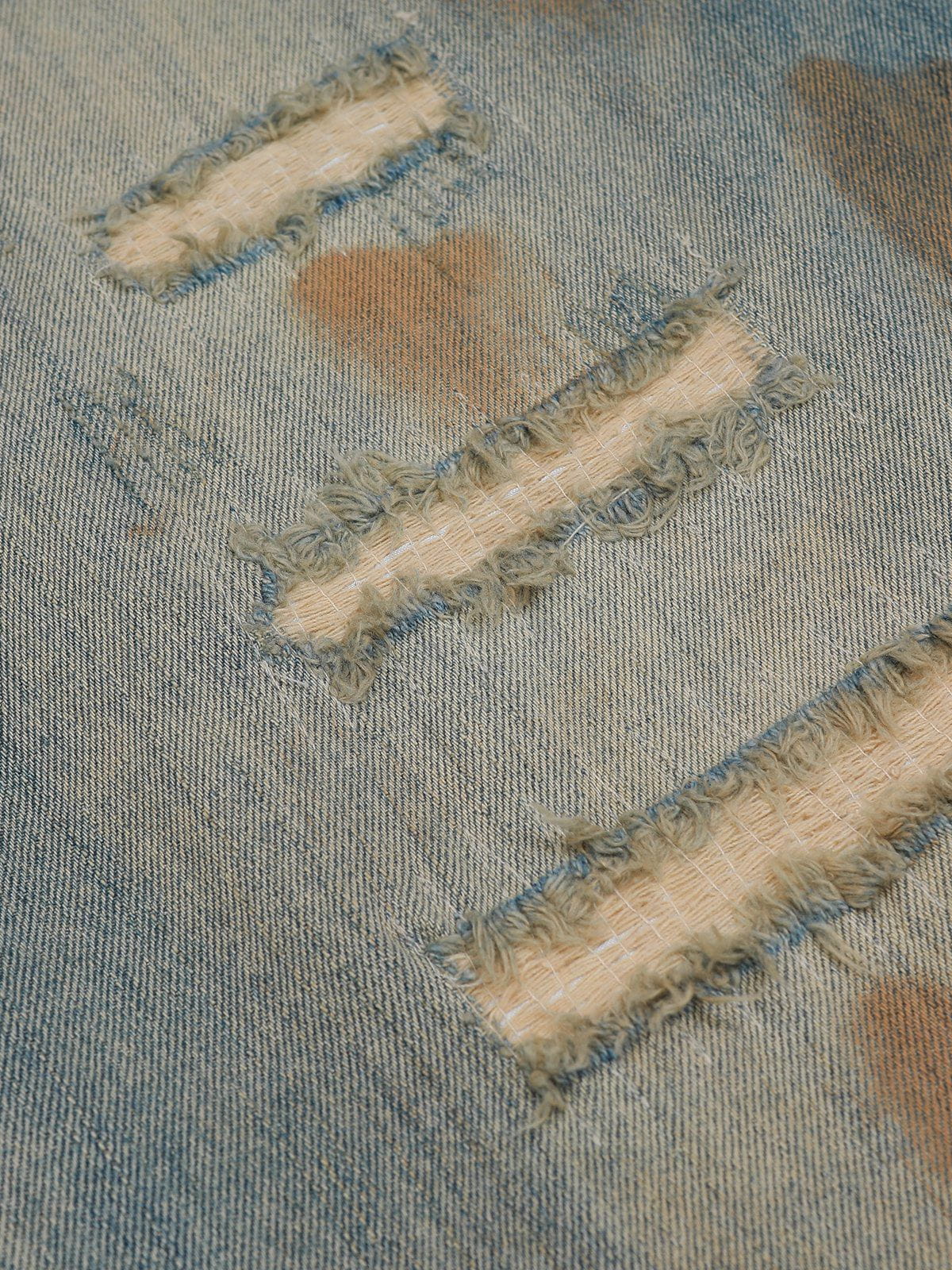 Aelfric Eden Mud Dyeing Distressed Jeans