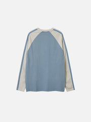 Aelfric Eden Color Blocking Print Long Sleeve Tee
