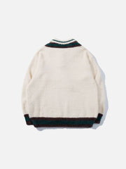 Aelfric Eden Stripe Tie Polo Sweater