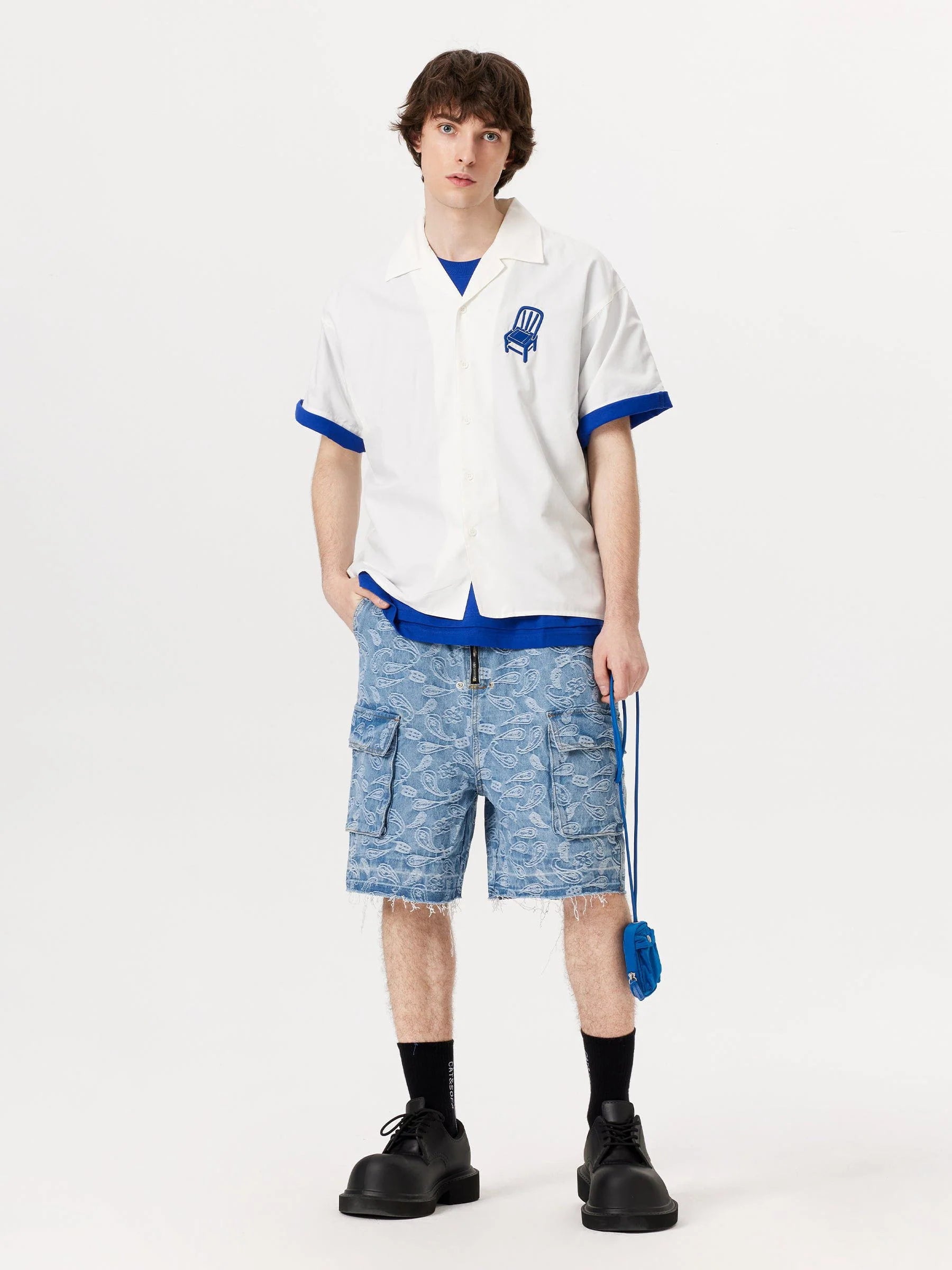 Aelfric Eden Bandana Jacquard Washed Jorts
