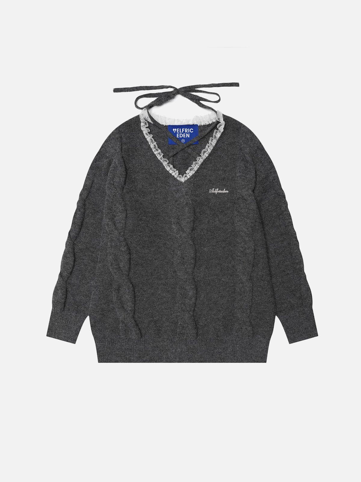 Aelfric Eden Lace V-Neck Sweater