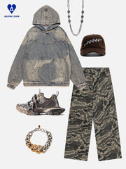 Aelfric Eden Wrinkle Camouflage Loose Jeans