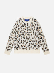 Aelfric Eden Apricot Leopard Print Sweater