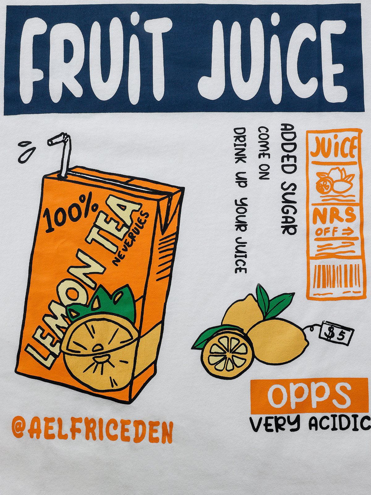 Aelfric Eden Fruit Juice Print Tee