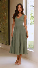 Jayde Knit Dress - Khaki