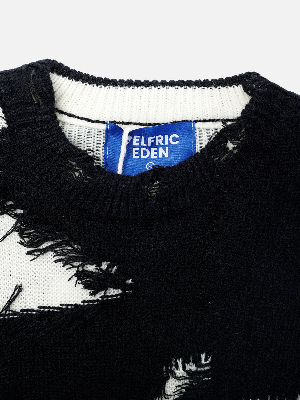 Aelfric Eden Star Distressed Fringe Sweater