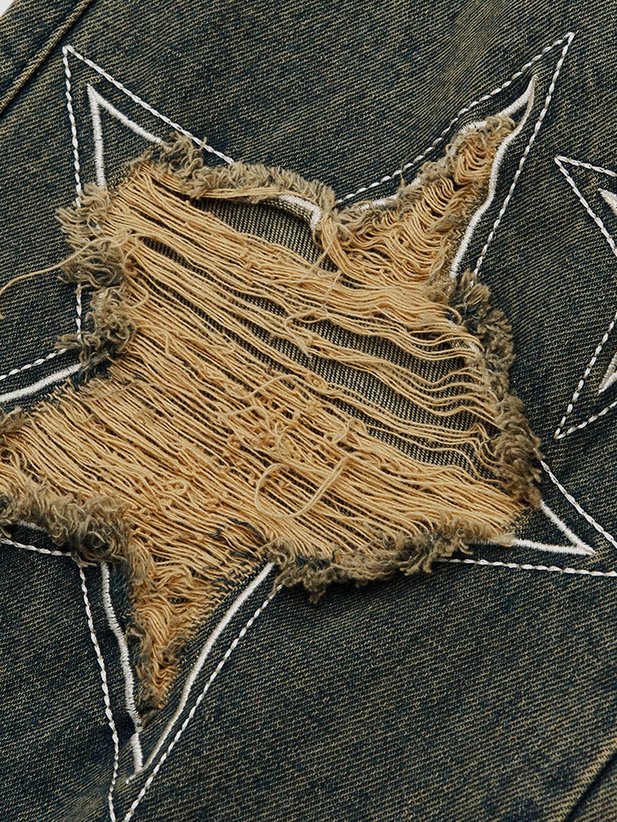 Aelfric Eden Star Heart Distressed Loose Jeans