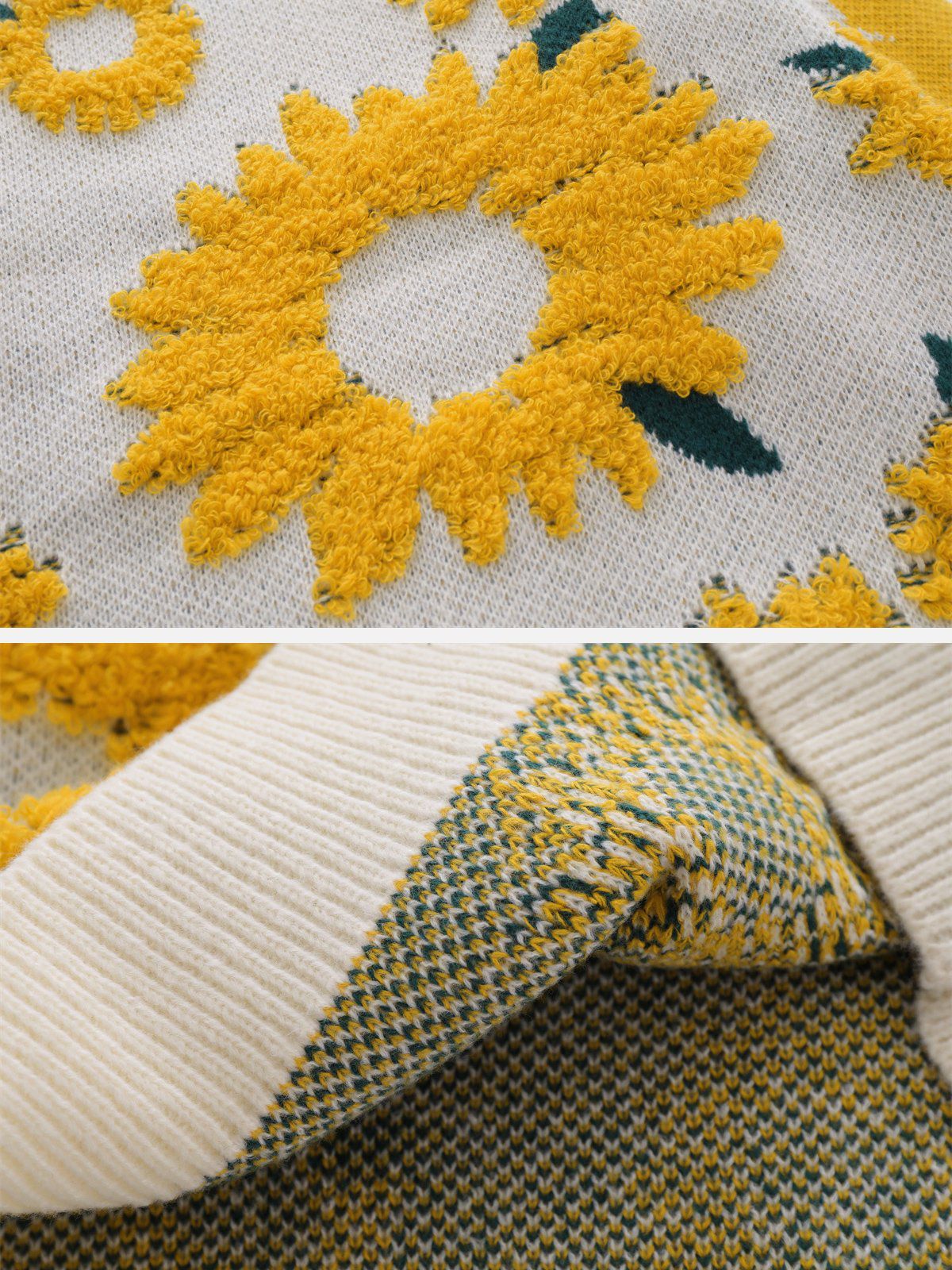 Aelfric Eden Sunflower Flocking Print Sweater @mouninaa