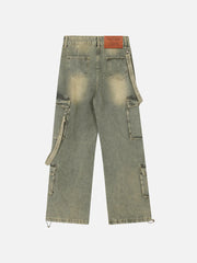 Aelfric Eden Multi Pocket Washed Loose Jeans