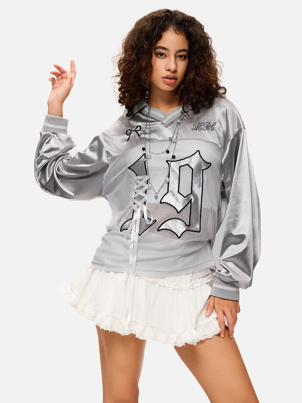 Aelfric Eden Badge Embroidery Number Sweatshirt