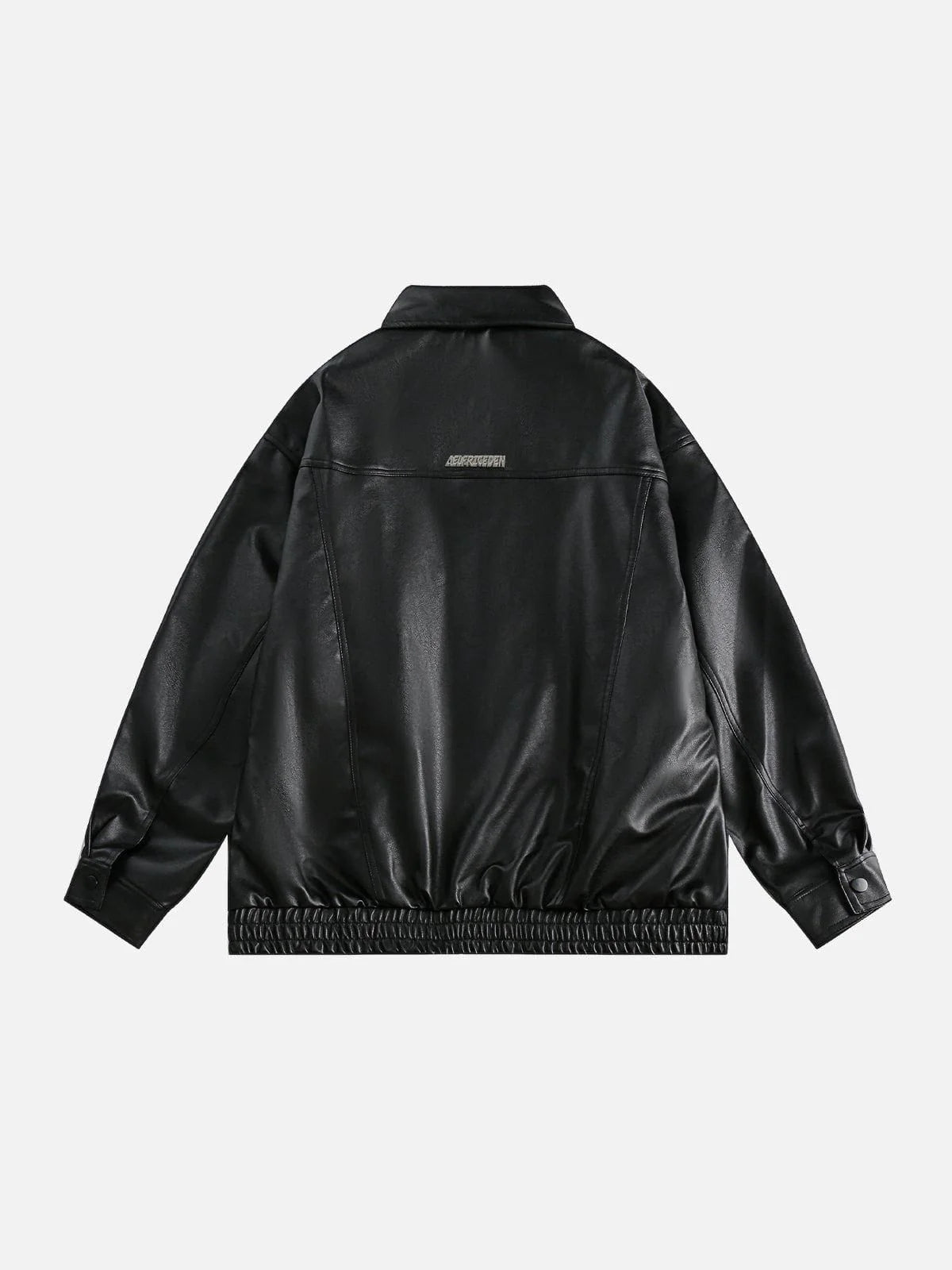 Aelfric Eden Solid Essential Faux Leather Jacket