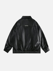 Aelfric Eden Solid Essential Faux Leather Jacket