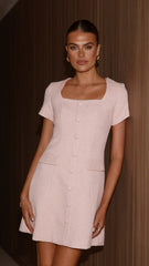 Karen Tweed Mini Dress - Pink