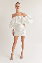 Theresa Off-The-Shoulder Puff Sleeve Mini Dress