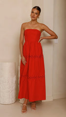 Silene Maxi Dress - Red