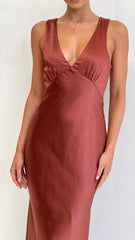 Sofia Maxi Dress - Rust