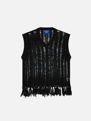 Aelfric Eden Open Knit Tassel Sweater Vest
