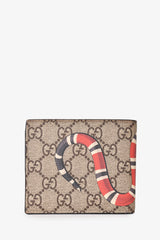 Gucci GG Supreme Snake Detail Bifold Wallet