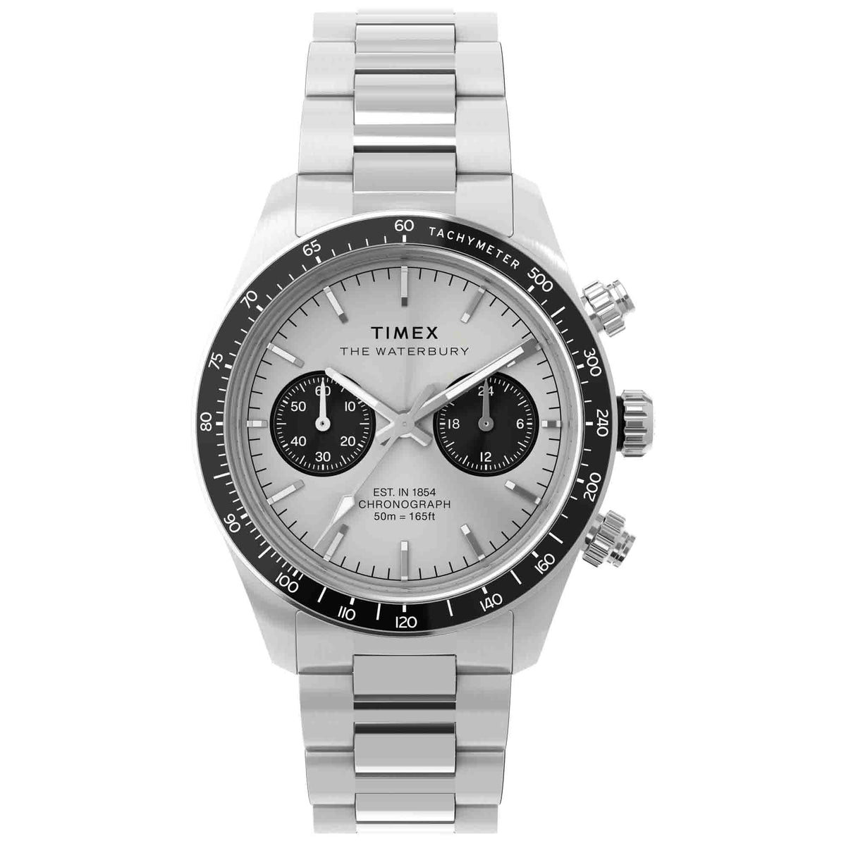 Timex Waterbury Heritage Chronograph 39mm White SS