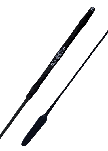 WoofWear Contour Dressage Leather Whip Black 110cm