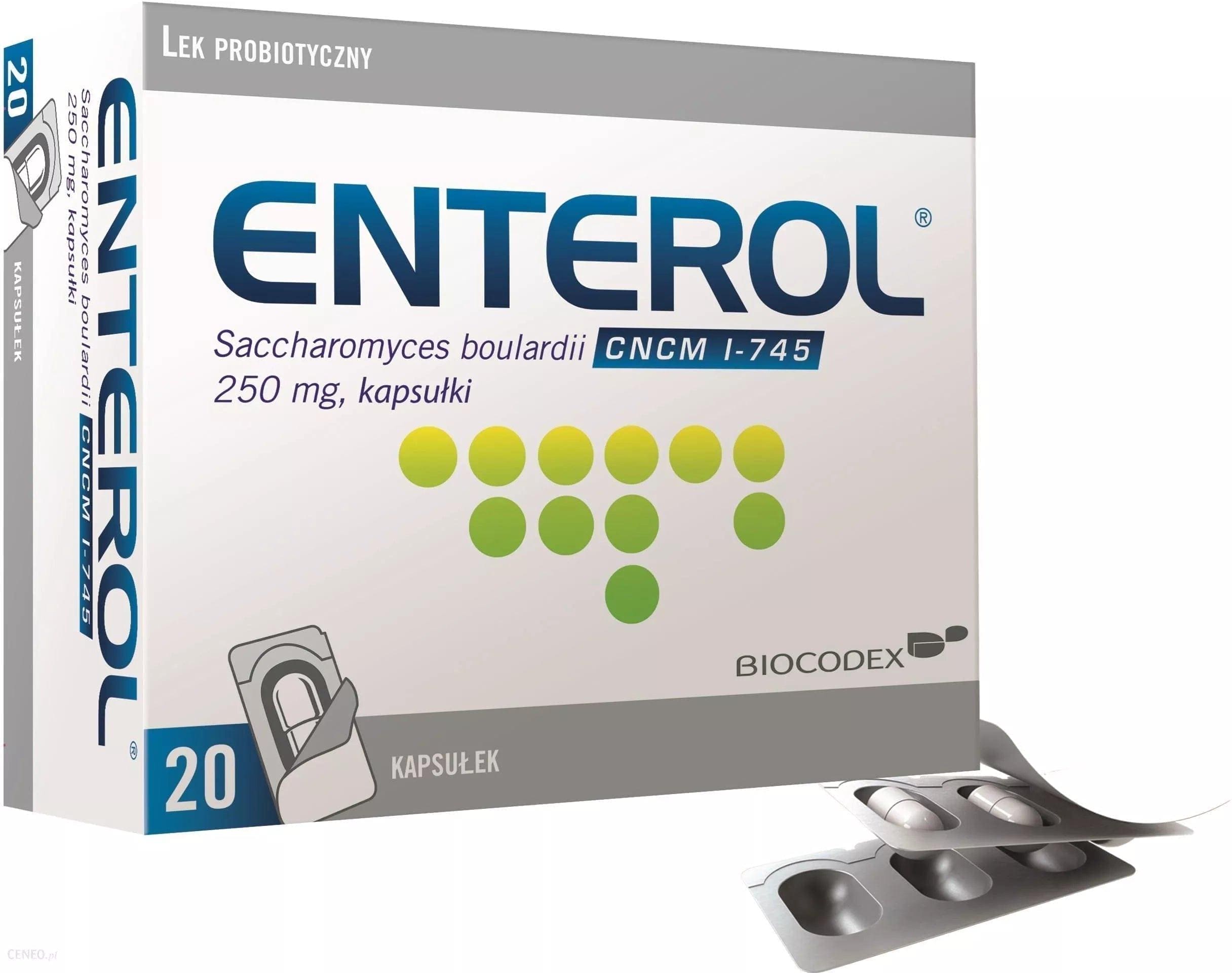 Enterol 250mg x 20 capsules, Saccharomyces boulardii yeast, cncm i-745 buy UK