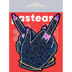5-Pack: Middle Finger Pasties: Glittering F*ck You Lady Hands Nipple Covers by Pastease®