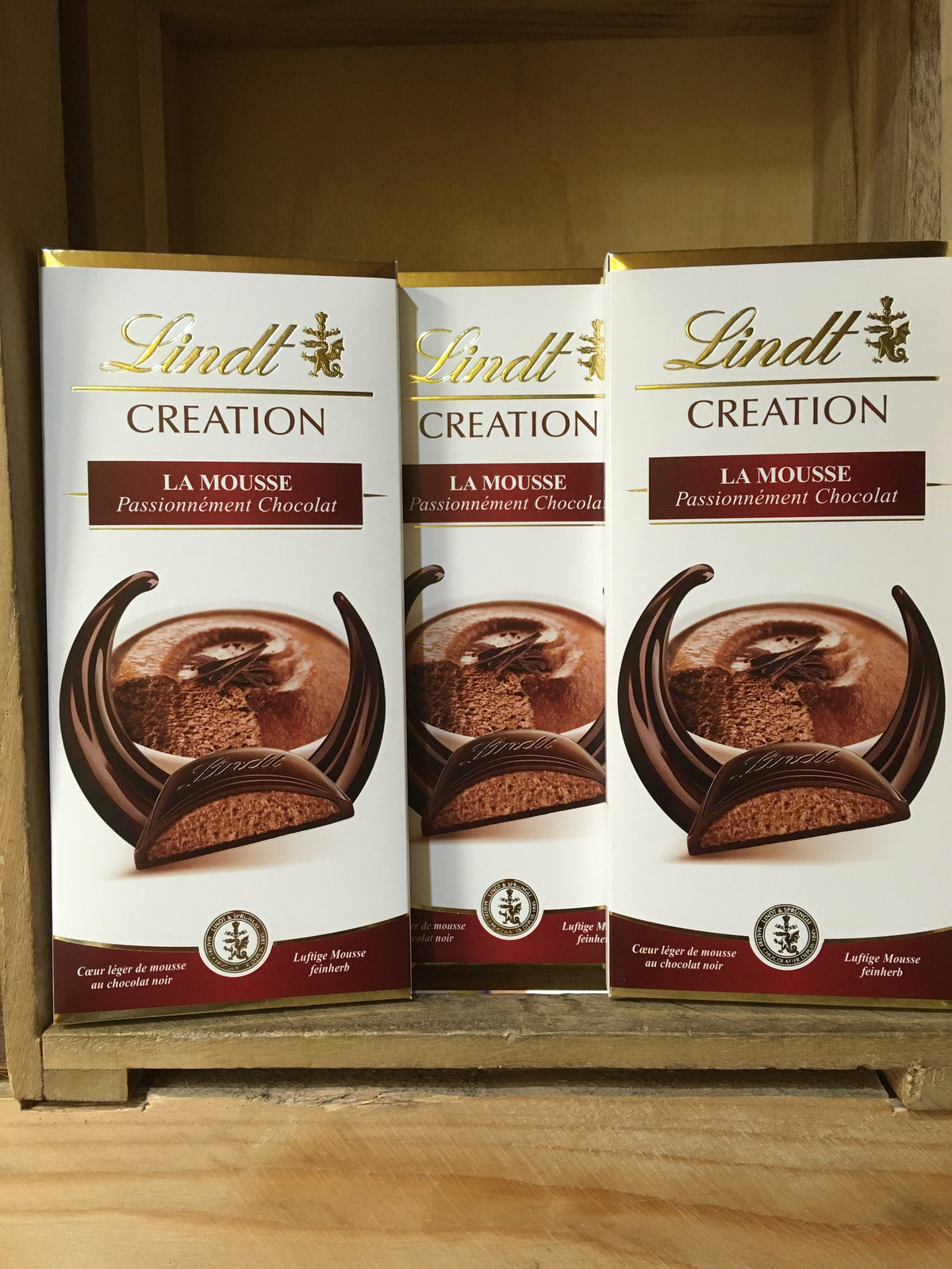 3x Lindt Creation Mousse au Chocolat Dark Bars (3x140g)
