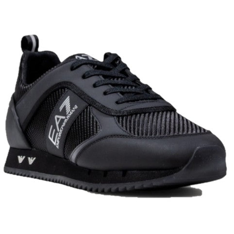 EA7 Triple Black Sneakers 7X000337 AF18613 MZ186 BLACK + SILVER