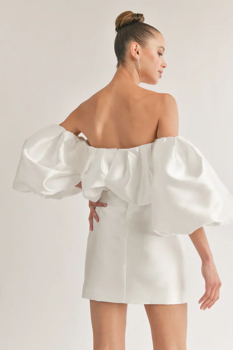 Theresa Off-The-Shoulder Puff Sleeve Mini Dress