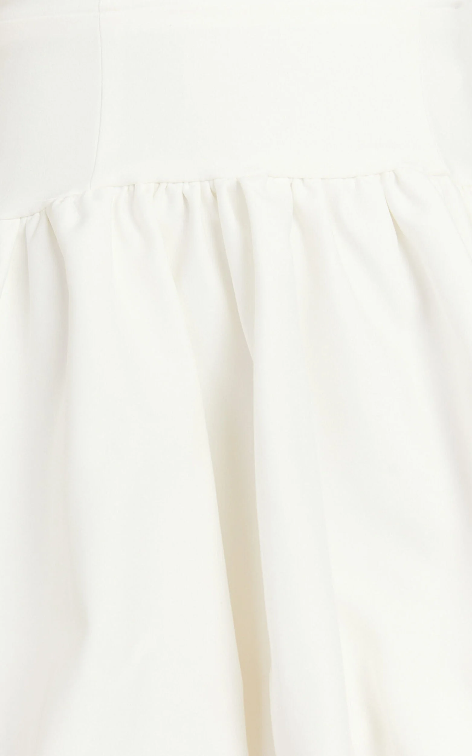 Textured Drop Waist Bubble Hem Mini Dress in Off White